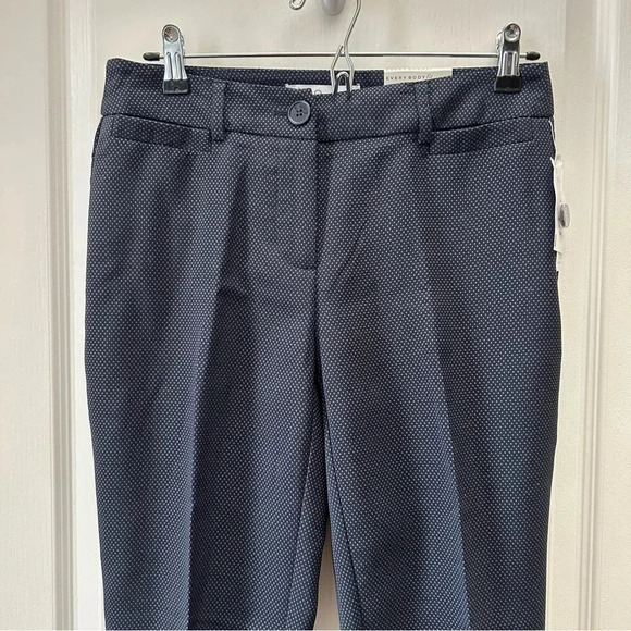Cleo Every Body Polka  Dot Ankle Pant Navy Blue Size 2 NWT - Picture 6 of 15